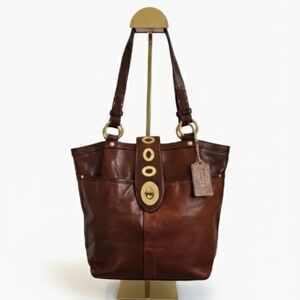 Coach 2009 Lily Legacy Turnlock Shoulder Bag Handbag Brown